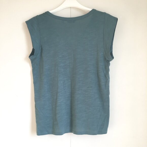 NWT Cadet Blue Polo Muscle Sleeve Cotton Tee - Picture 2 of 13